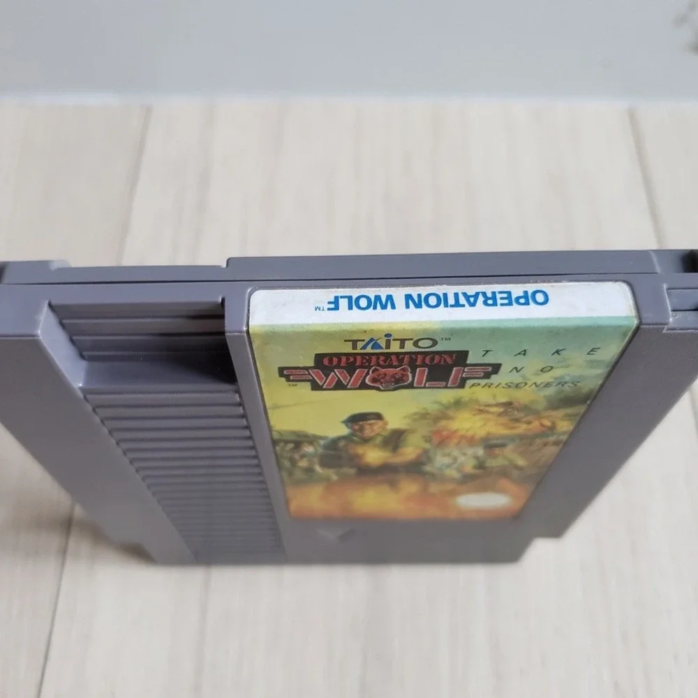 Nintendo NES Games Bundle Super Mario Bros Duck Hunt Operation Wolf Gray Retro